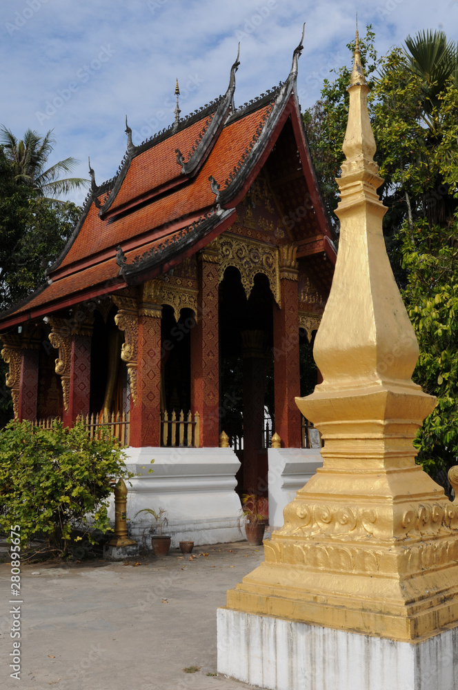 Laos: The Phon Heuwang Temple near Luang Brabang