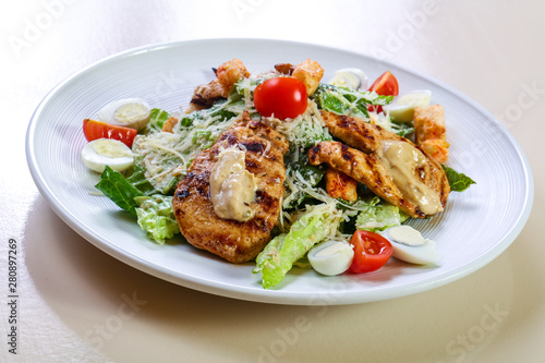 Caesar salad with chicken