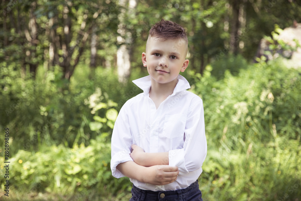 Young photo model posing, boy fashion portrait Young photo model posing, boy fashion portrait