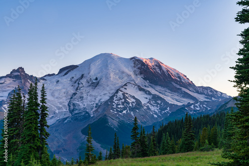 Mount Rainier At Sunset © John