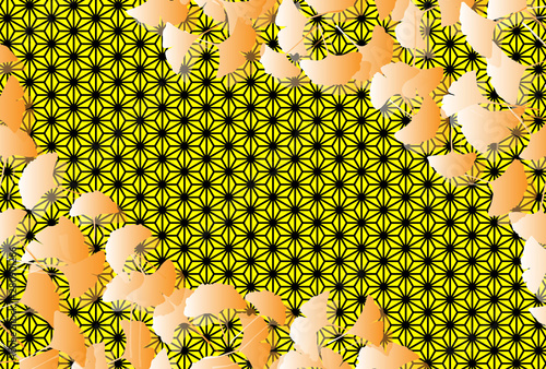 #Background #wallpaper #Vector #Illustration #design #image #Japan #china #Asia #free_size #背景 #壁紙 #ベクター #イラスト #デザイン #無料 #無料素材 #バックグラウンド #フリー素材 #イメージ #和風素材 #日本 伝統模様,麻葉紋様,銀杏の葉,紅葉,秋,落ち葉,イチョウ,無料素材,フリーサイズ