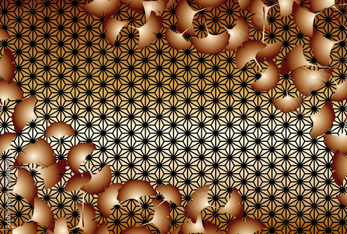 #Background #wallpaper #Vector #Illustration #design #image #Japan #china #Asia #free_size #背景 #壁紙 #ベクター #イラスト #デザイン #無料 #無料素材 #バックグラウンド #フリー素材 #イメージ #和風素材 #日本 麻葉模様,銀杏の葉,紅葉,秋落葉のイメージ,いちょう,無料素材,コピースペース