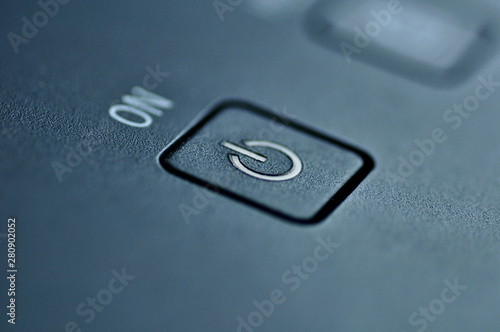 Fotografia on button on a black digital printer