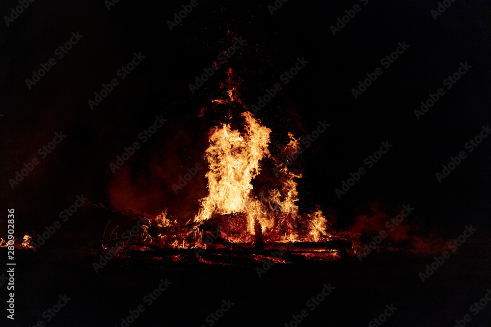 Camp Fire Christmas in July Tree Burning Camp Fire Christmas in July Tree Burning