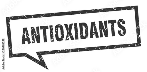 antioxidants sign. antioxidants square speech bubble. antioxidants