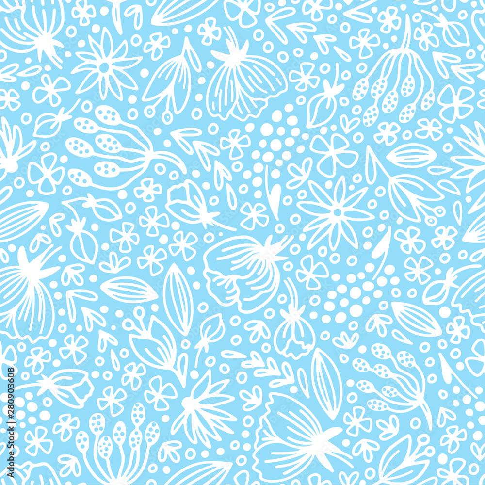 Doodle flowers pattern Doodle flowers pattern