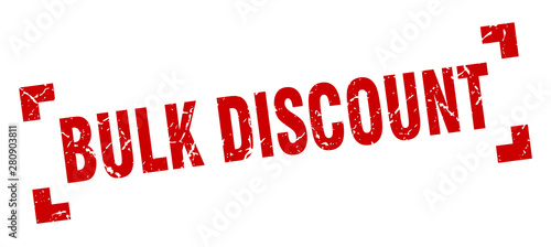 bulk discount stamp. bulk discount square grunge sign. bulk discount