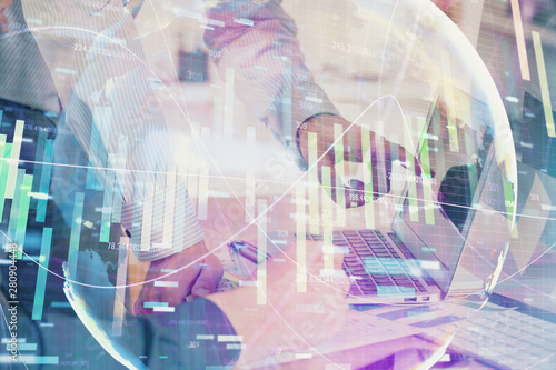 Double exposure of business...