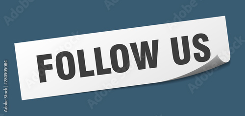 follow us sticker. follow us square isolated sign. follow us