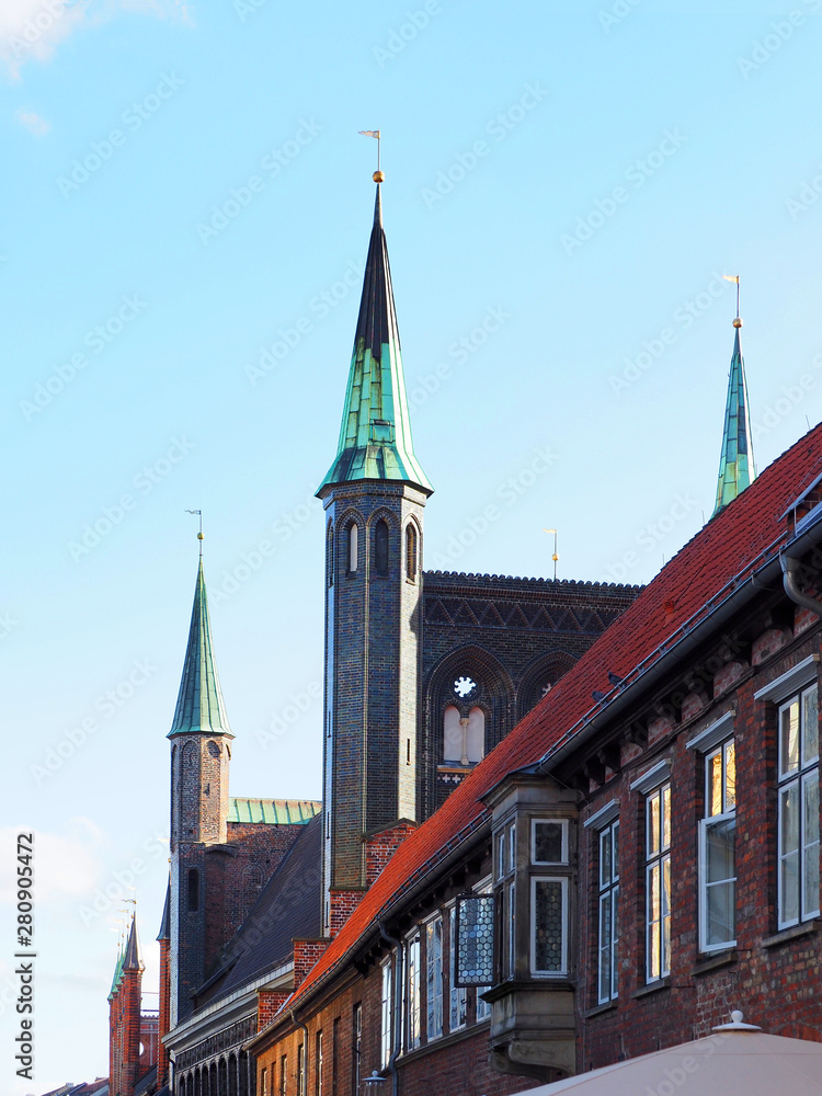 Historic Town Hall Lubeck. City Administration Hanseatic City of Lubeck. Breite Str.