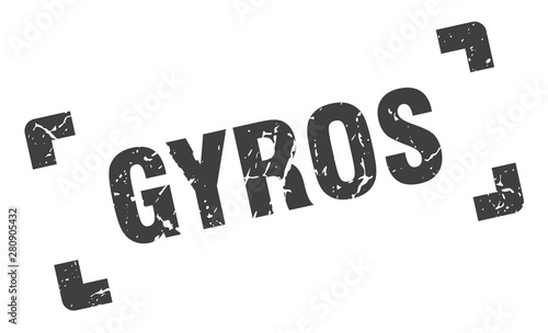 gyros stamp. gyros square grunge sign. gyros