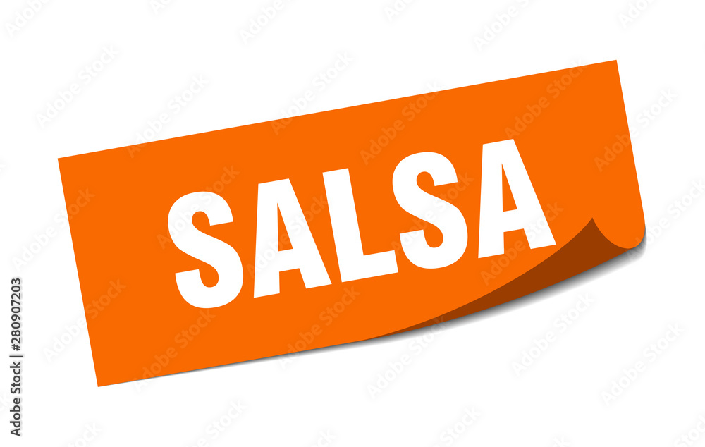 salsa sticker. salsa square isolated sign. salsa salsa sticker. salsa square isolated sign. salsa