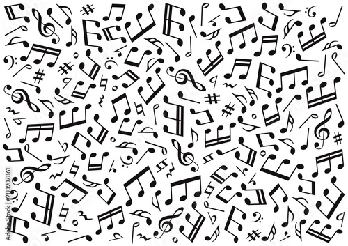 音符の背景イメージ素材
