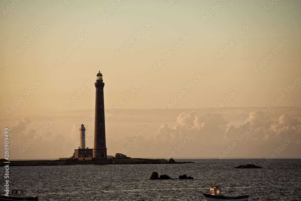 Lighthouse in Brittany on the Ille Vierge Lighthouse in Brittany on the Ille Vierge
