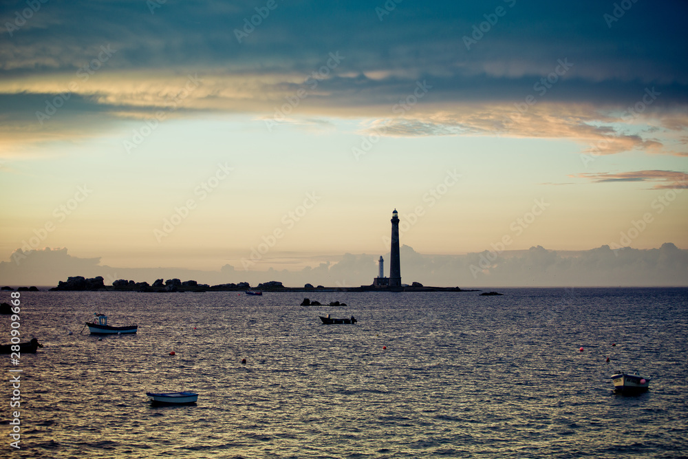 Lighthouse in Brittany on the Ille Vierge Lighthouse in Brittany on the Ille Vierge