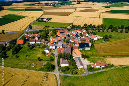 Das Dorf Frielendorf in Hessen aus der Luft photo