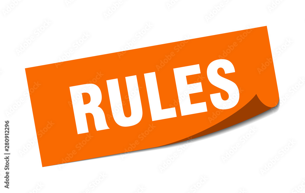 rules sticker. rules square isolated sign. rules rules sticker. rules square isolated sign. rules