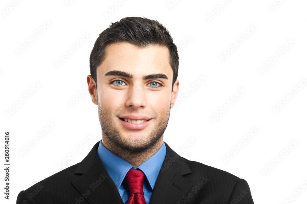 Young manager portrait isolated on white Young manager portrait isolated on white