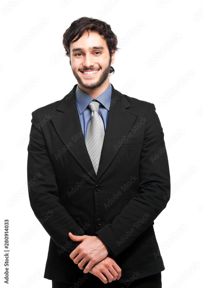 Young manager portrait isolated on white Young manager portrait isolated on white