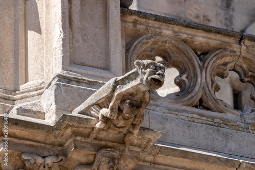 Gargoyles in Gothic cathedral following the French style