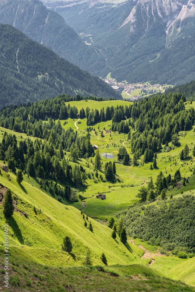 Beautiful landscape with mountain hill in Alps