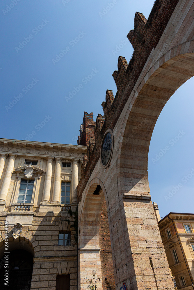Verona, Tor, Hintergrund, Steine, Altstadt, Stadt 