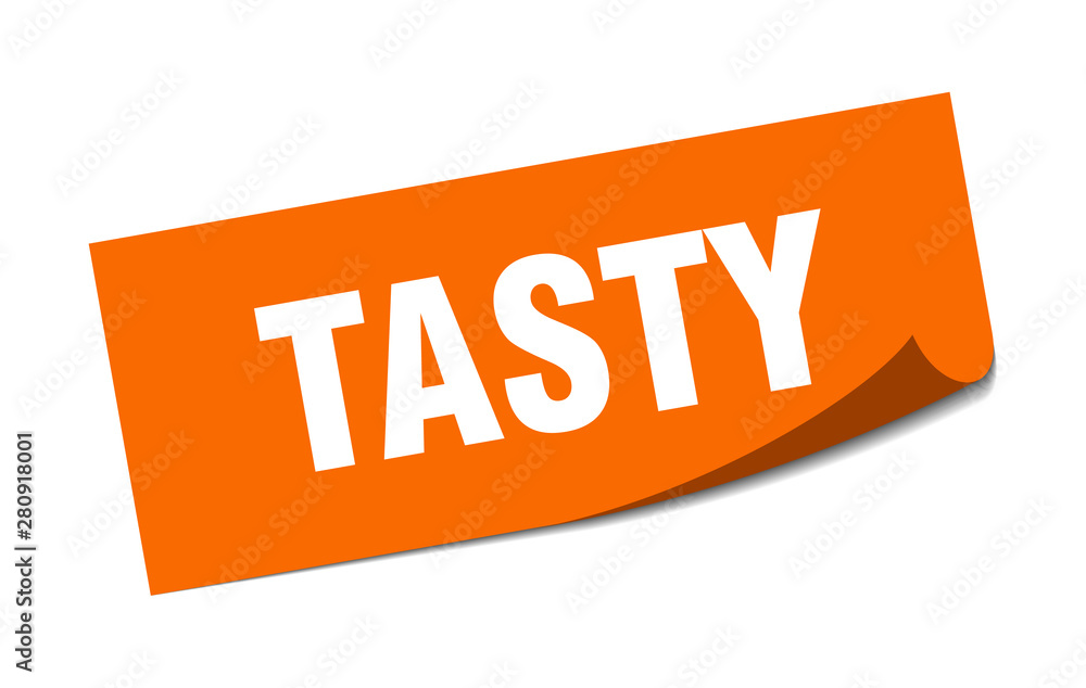 tasty sticker. tasty square isolated sign. tasty tasty sticker. tasty square isolated sign. tasty