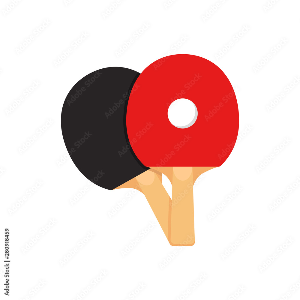 Ping pong illustration. Flat design. Vector. Ping pong illustration. Flat design. Vector.