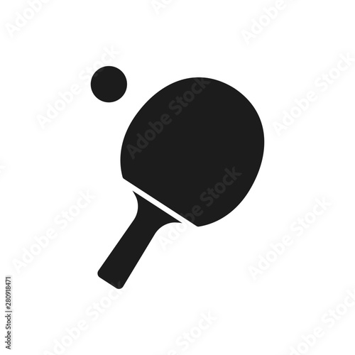 Ping pong icon. Vector. Flat design.