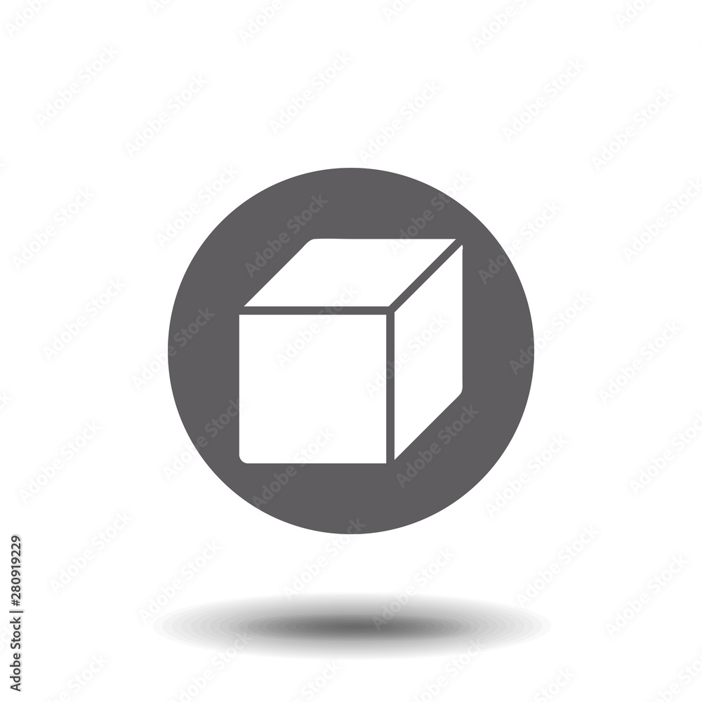 Isometric cube vector icon. 3D square sign. Box symbol Isometric cube vector icon. 3D square sign. Box symbol