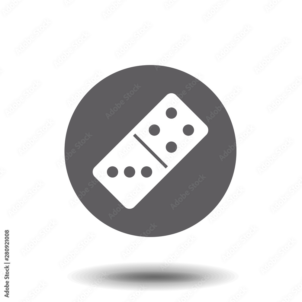 domino vector icon. Flat design. Simple vector illustration for graphic and web design. EPS 10 domino vector icon. Flat design. Simple vector illustration for graphic and web design. EPS 10