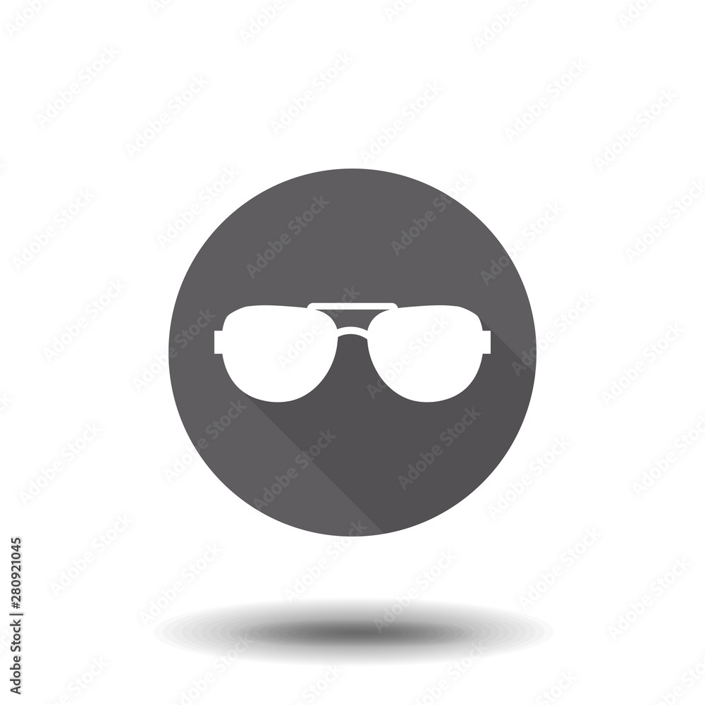 The sunglasses icon. Glasses symbol. Flat Vector illustration The sunglasses icon. Glasses symbol. Flat Vector illustration