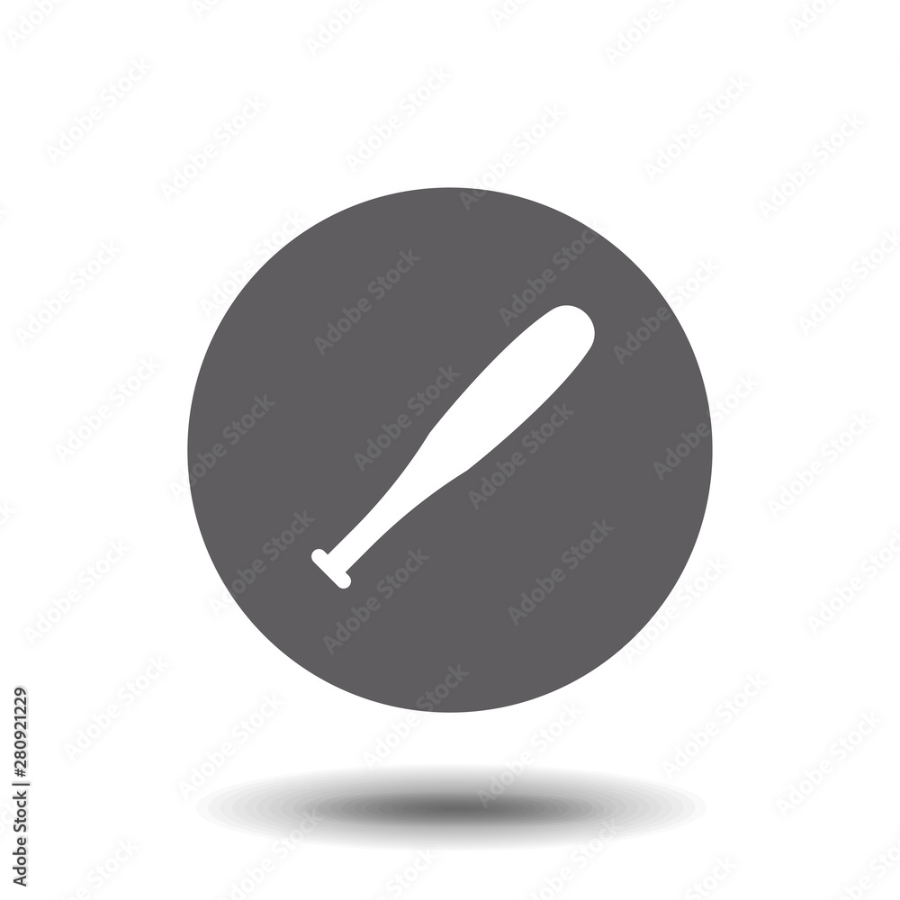 baseball bat in vector icon. Flat design style. baseball bat in vector icon. Flat design style.