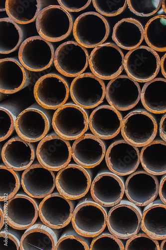 Rusty metal pipes  texture background