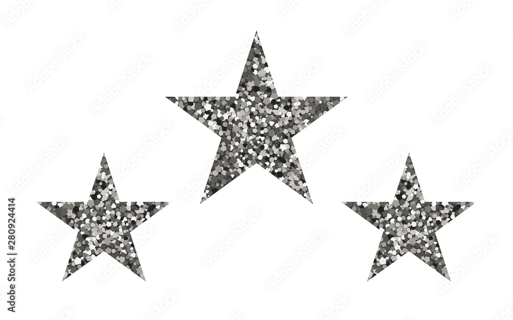 Silver luxury stars. Silver luxury stars.