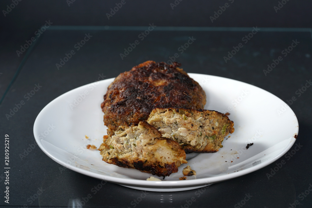 Delicious meatballs fried crispy brown and served hot Delicious meatballs fried crispy brown and served hot
