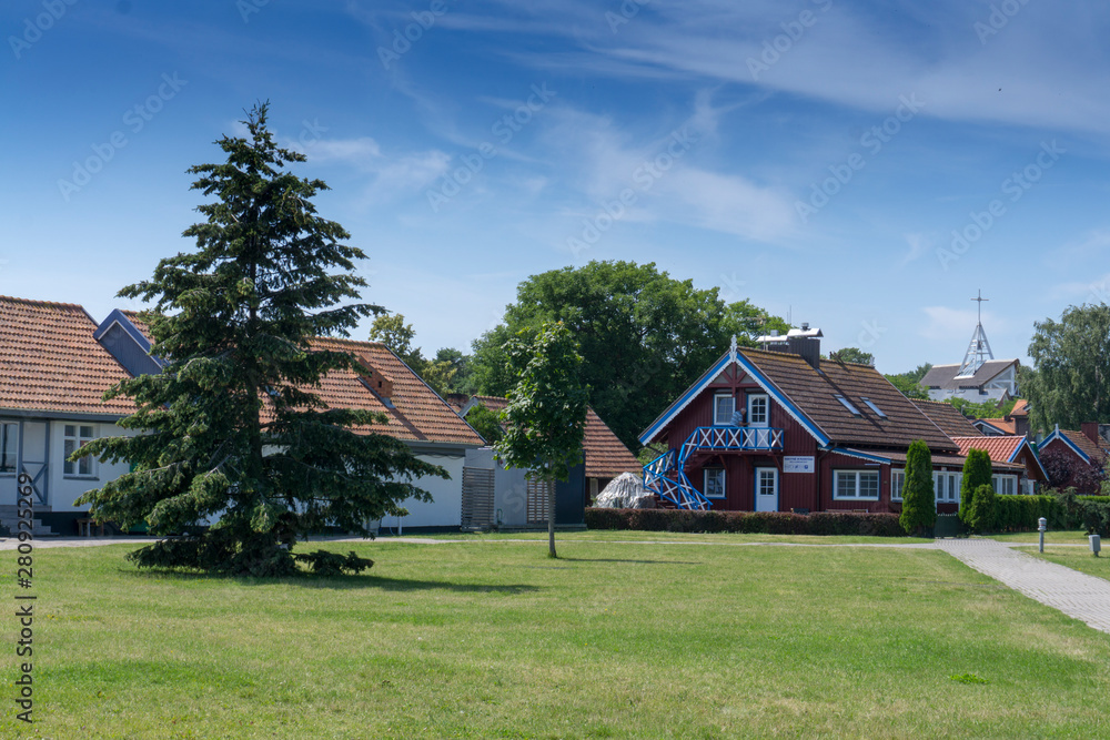 Typical houses in Nida, Lithuania