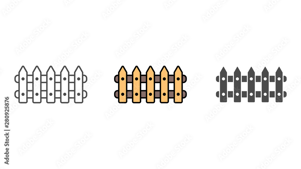 Fence vector icon sign symbol Fence vector icon sign symbol