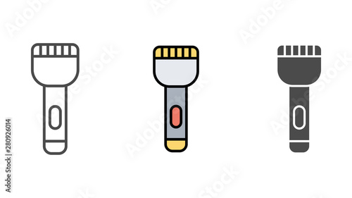 Flashlight vector icon sign symbol