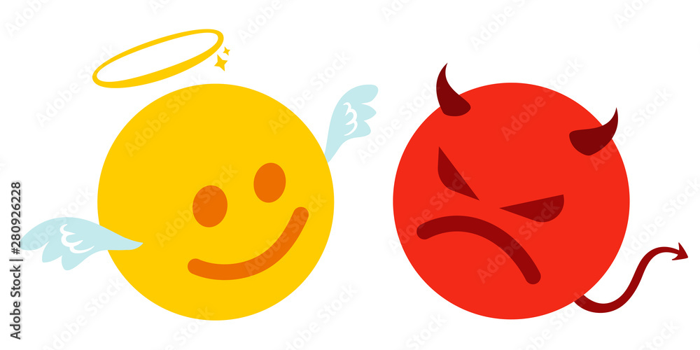 Fototapeta premium Funny and angry smiles