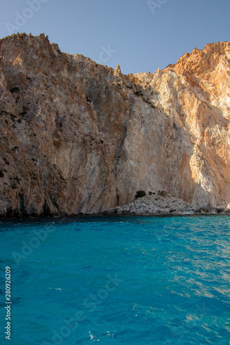 colorful cliffs on Milos
