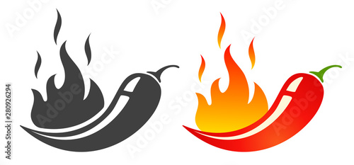 Vector emblems jalapeno or chilli peppers