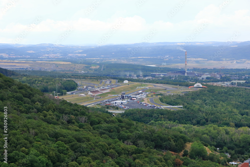 View over the Autodrom Most in Czech republic