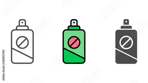 Insect repellent vector icon sign symbol