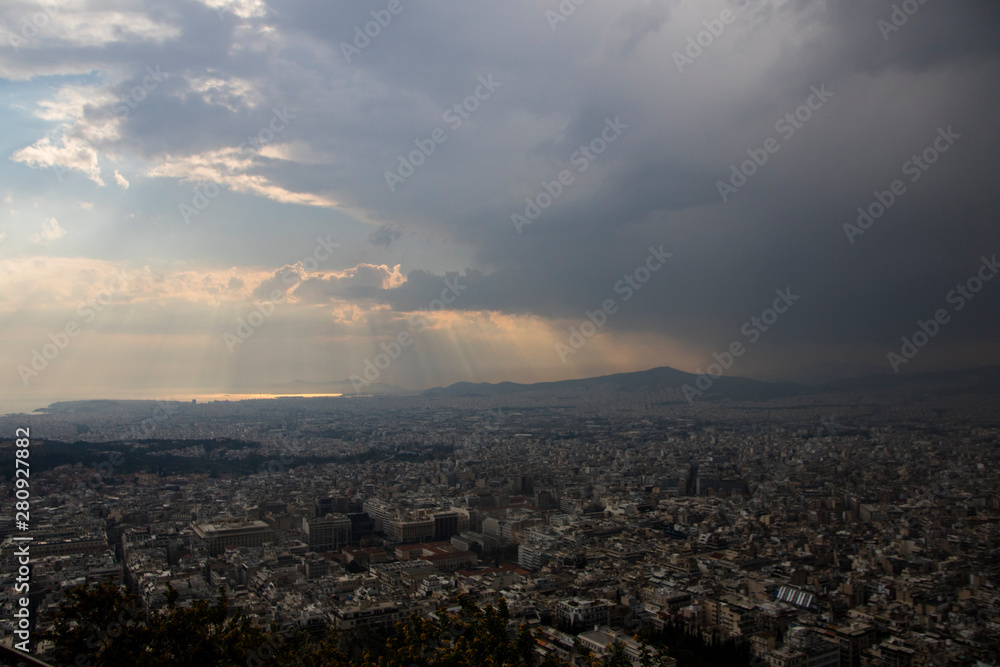 Obraz premium Storm over Athens 