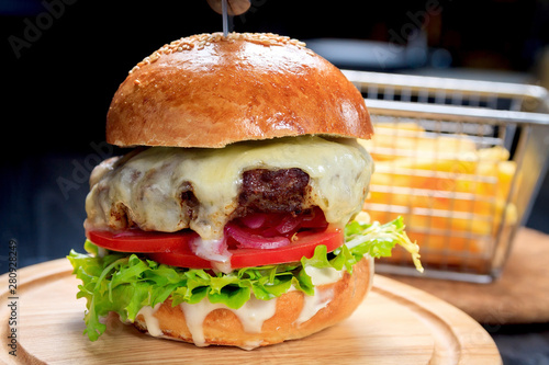 American fast food. Juicy A...