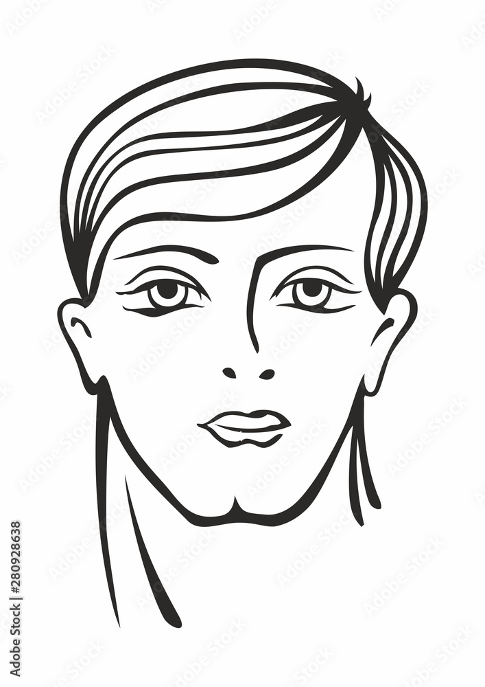The man's face, happy and joyful person The man's face, happy and joyful person