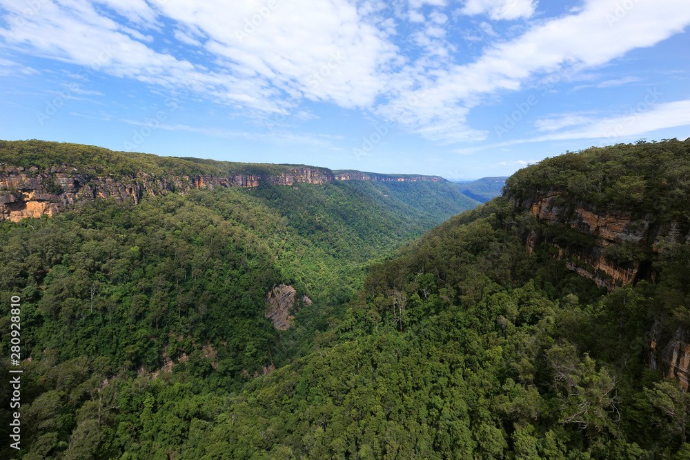 Landscape near Fitzroy falls in Australia.