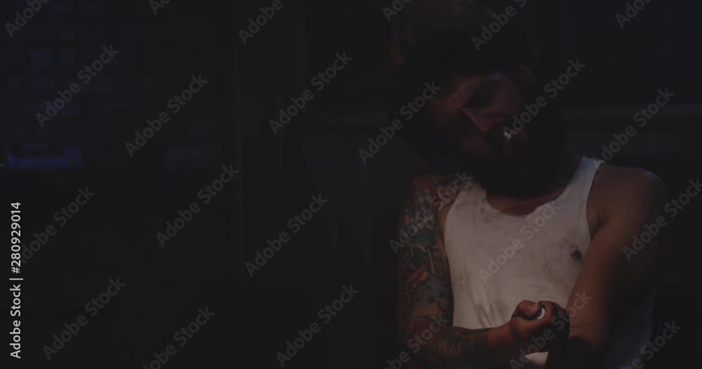 Young man overdosing drug Young man overdosing drug