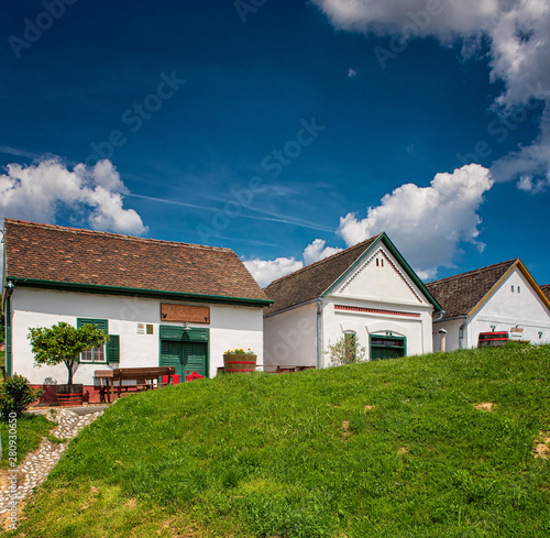 Traditional wine cellars in Palkonya, Hungary